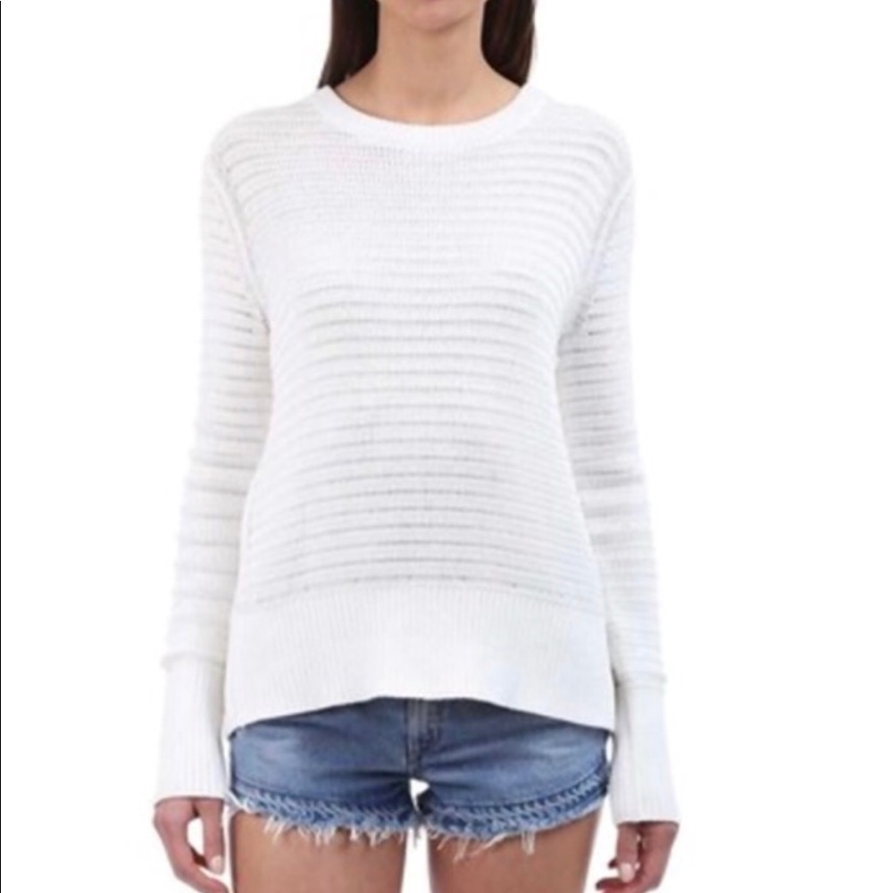 Rag and Bone Elsie Split-Back Crew Sweater